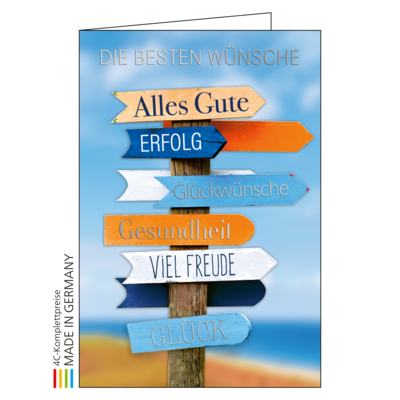 Grusskarte bestseller Motiv 1, Einlage unbedruck