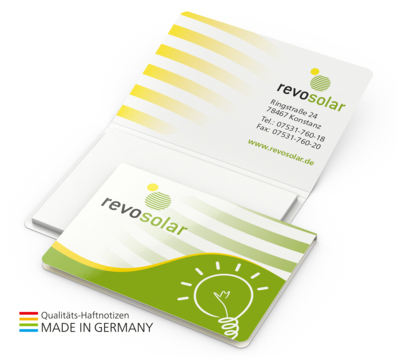 Memo-Card Haftnotiz White green+blue