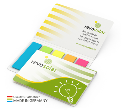 Memo-Card Papiermarker green+blue