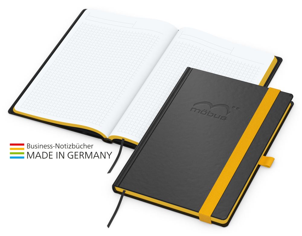 Color-Book bestseller inkl. Prägung A5, gelb
